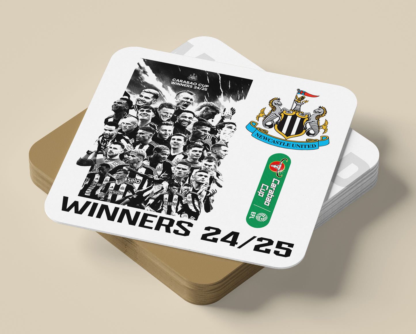 Newcastle United Carabao Cup Winners 2024/25 Coaster