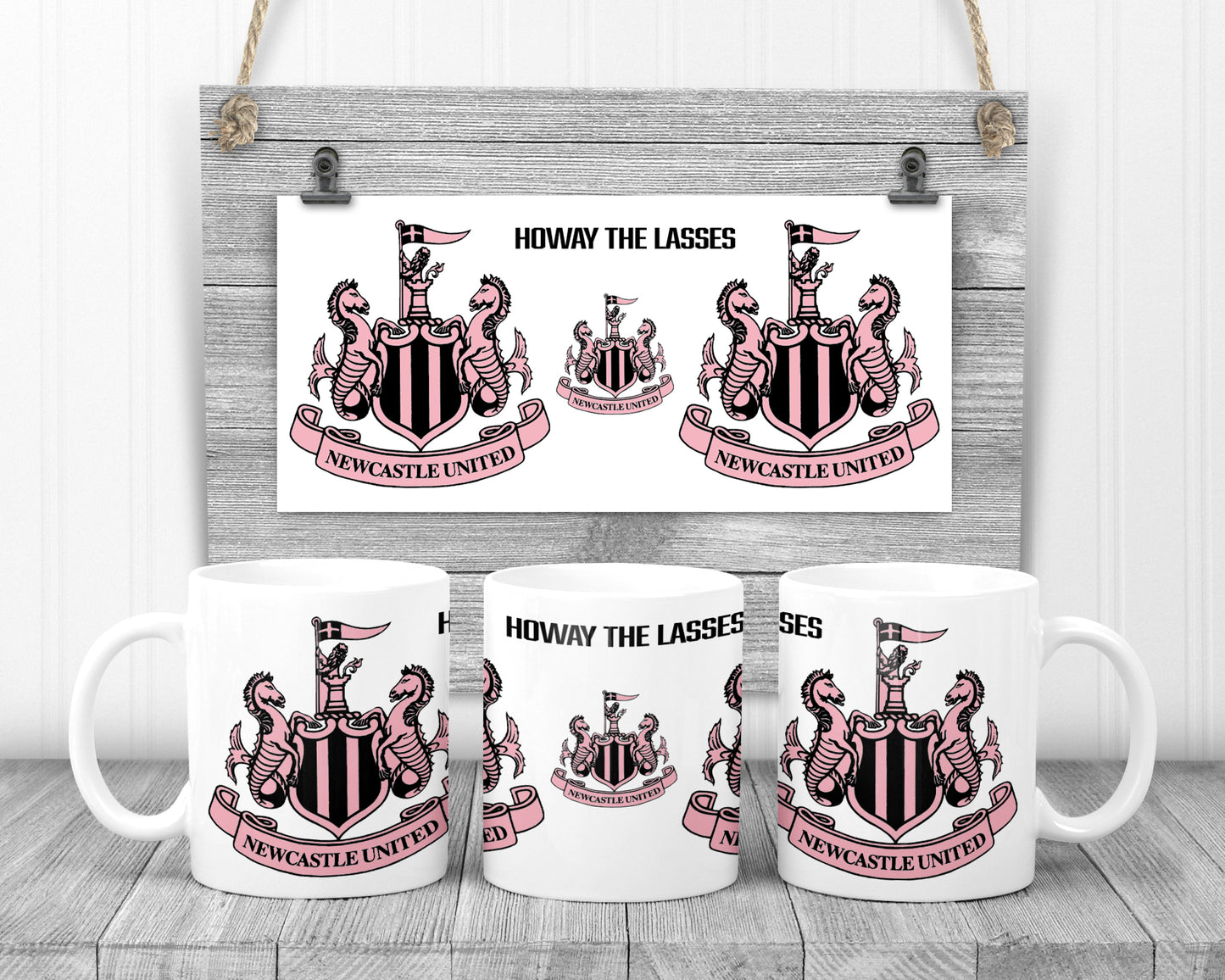 Howay The Lasses Pink Badge Newcastle United Ladies Team Mug