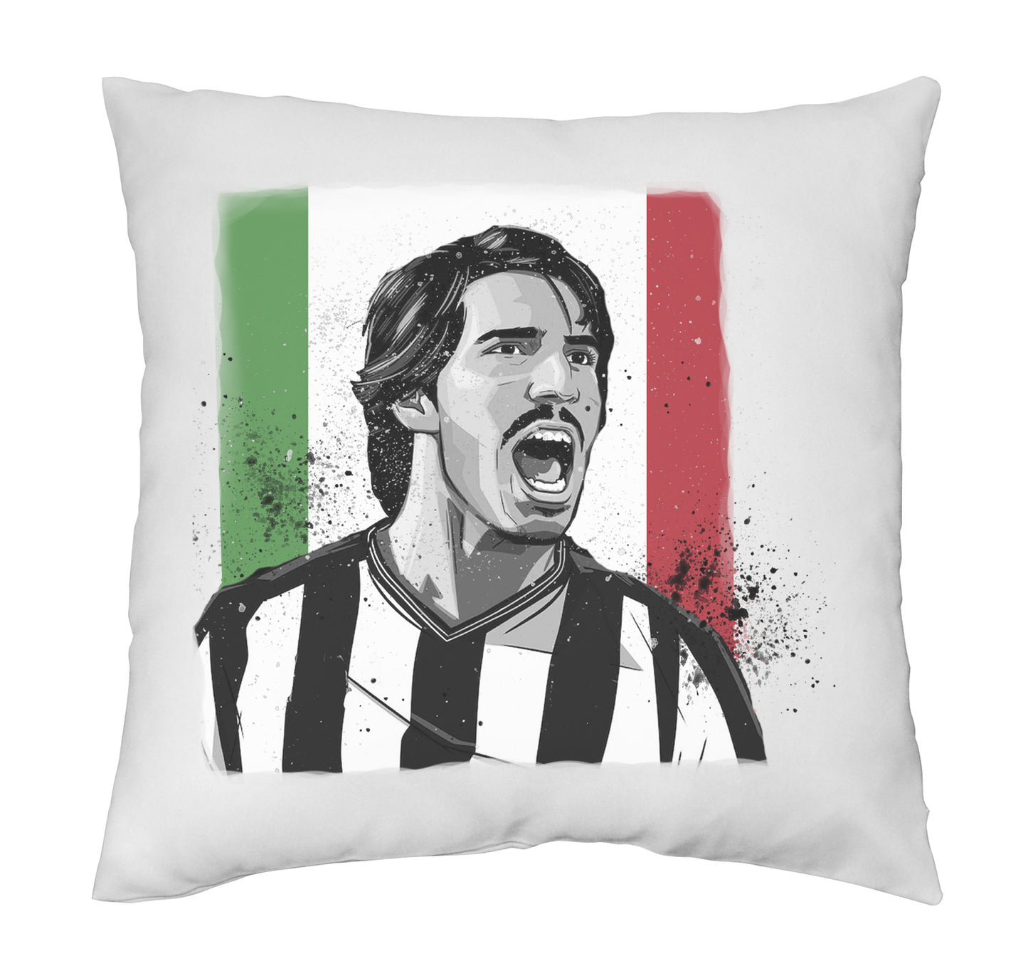Italian Flag Themed Sandro Tonali Cushion Cover with Pad