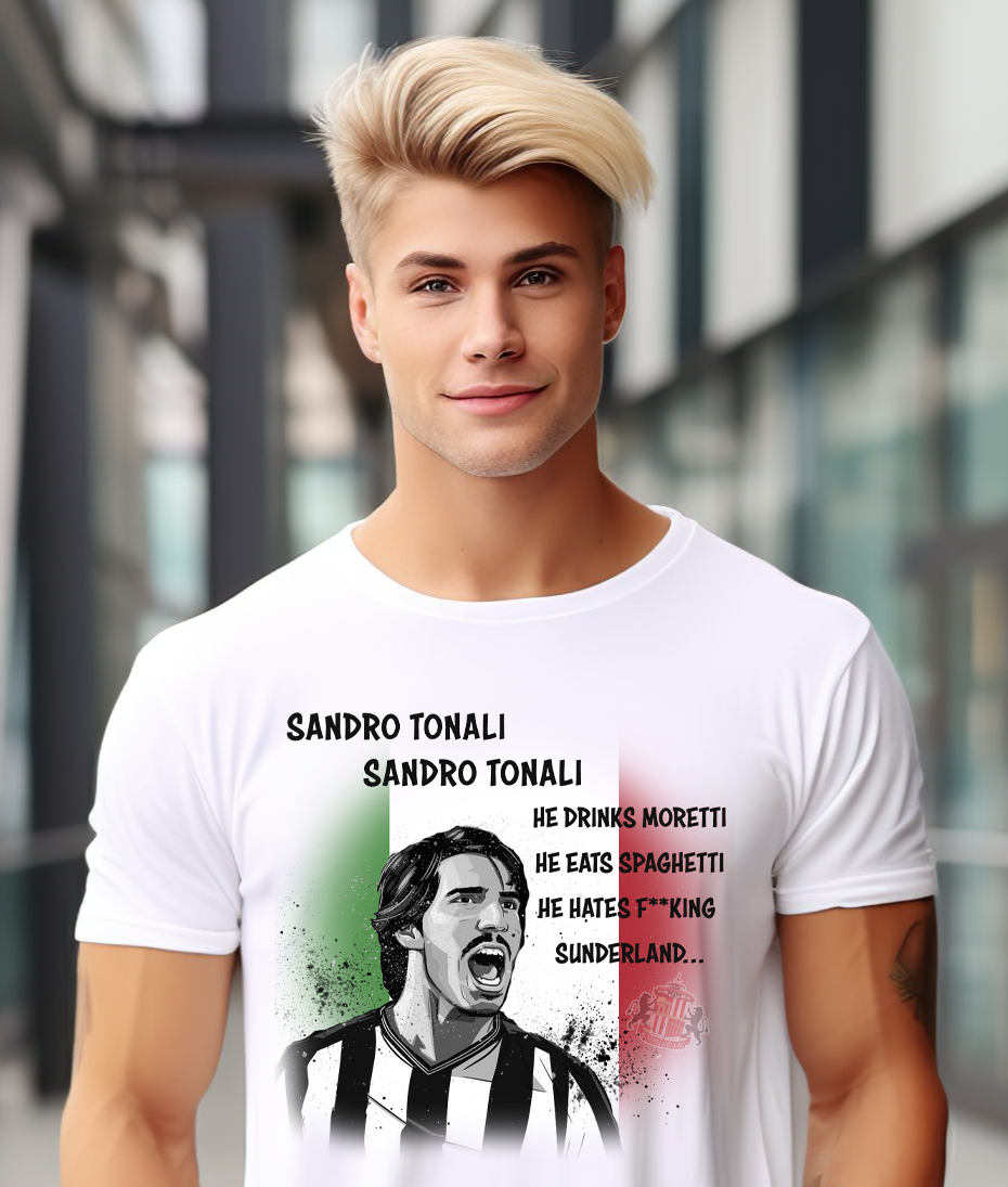 Sandro Tonali Funny Chant Printed T-Shirt