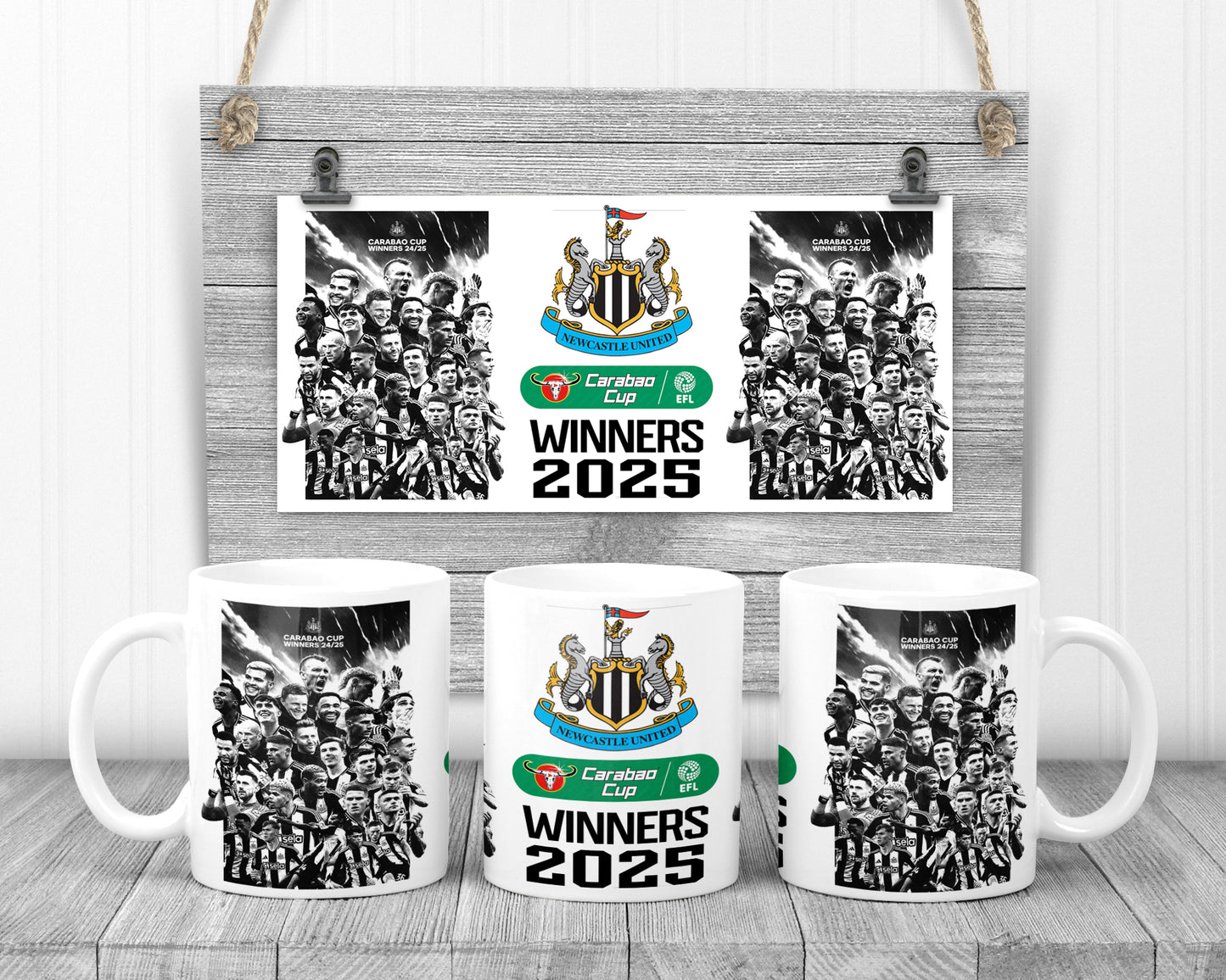 Newcastle Carabao Cup Winners 2024/2025 Mug