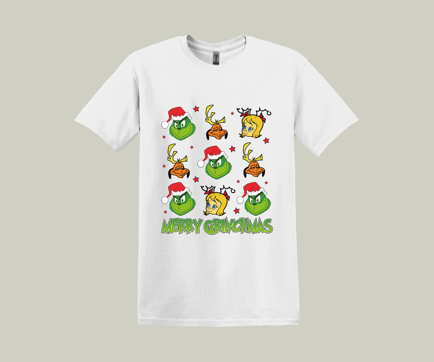 Merry Grinchmas, Grinch Characters, It's Christmas Funny Printed Novelty T-Shirt