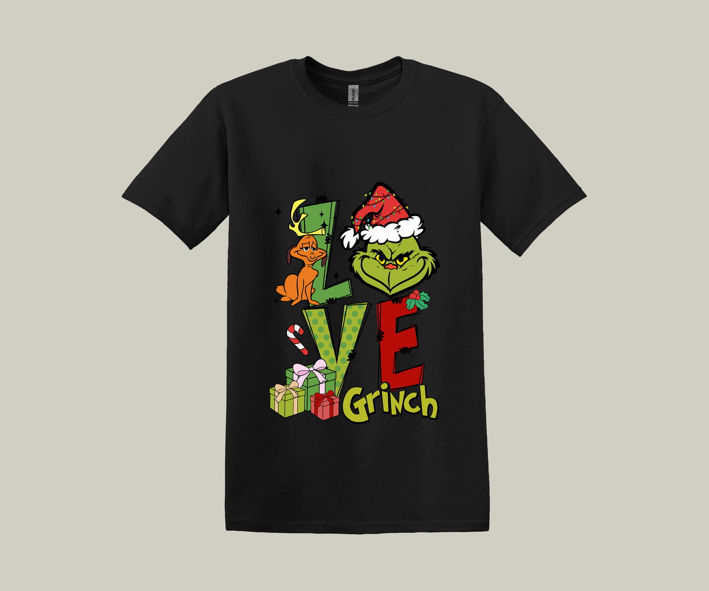 Grinch Big Love, It's Christmas Funny Printed Novelty T-Shirt