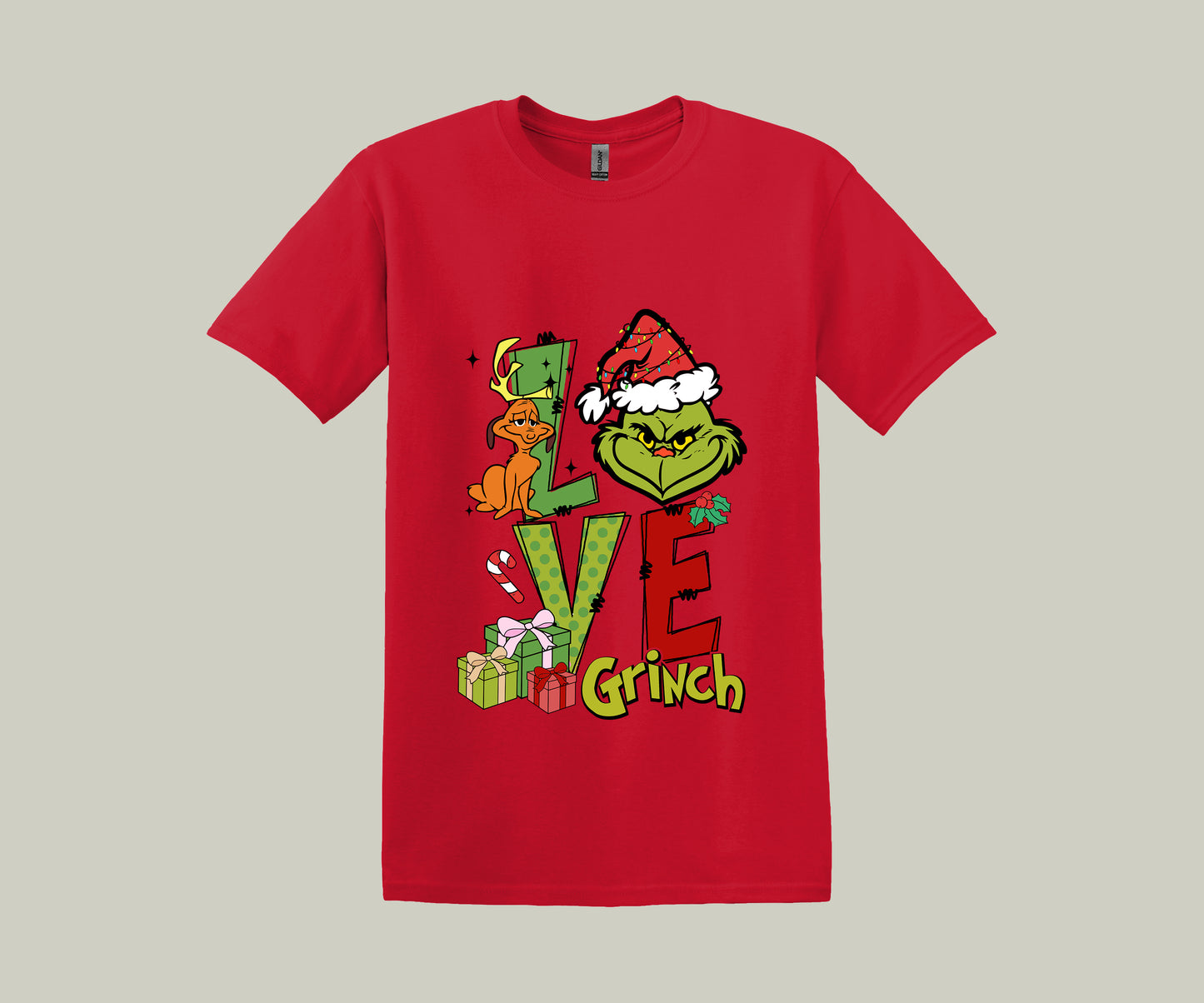 Grinch Big Love, It's Christmas Funny Printed Novelty T-Shirt