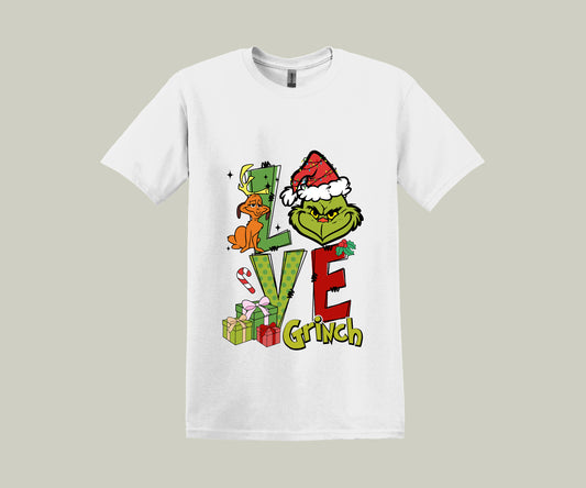 Grinch Big Love, It's Christmas Funny Printed Novelty T-Shirt