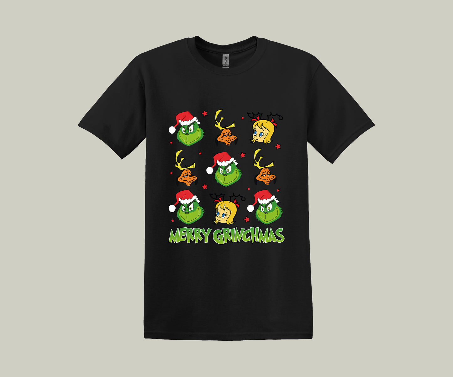 Merry Grinchmas, Grinch Characters, It's Christmas Funny Printed Novelty T-Shirt