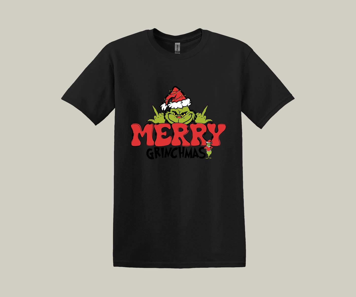 The Big Grinch, Merry Grinchmas, It's Christmas Funny Printed Novelty T-Shirt