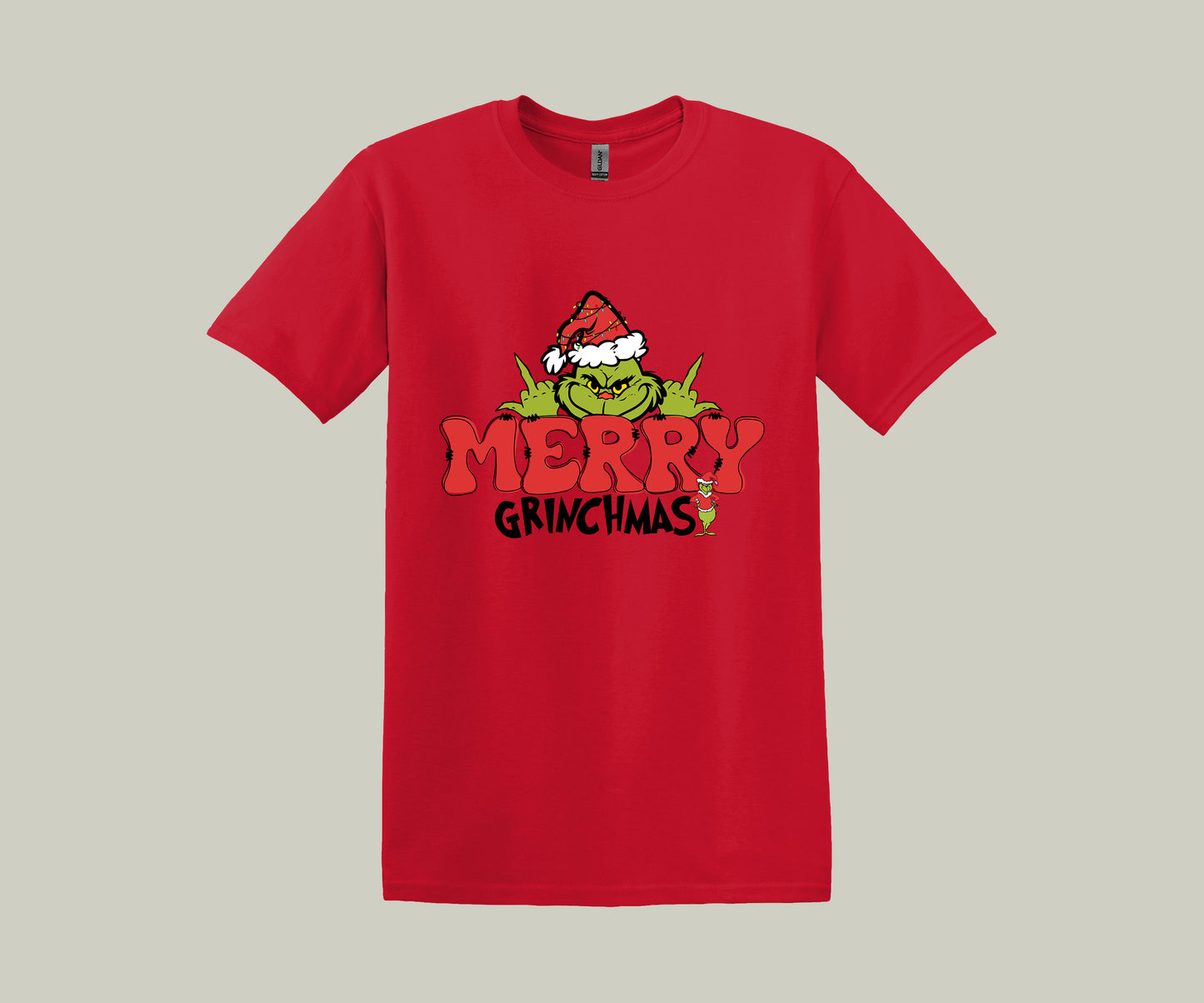 The Big Grinch, Merry Grinchmas, It's Christmas Funny Printed Novelty T-Shirt