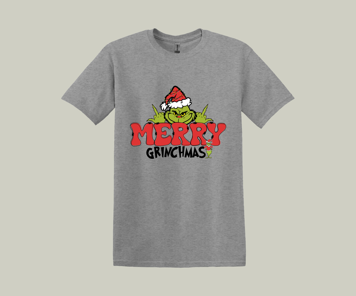 The Big Grinch, Merry Grinchmas, It's Christmas Funny Printed Novelty T-Shirt