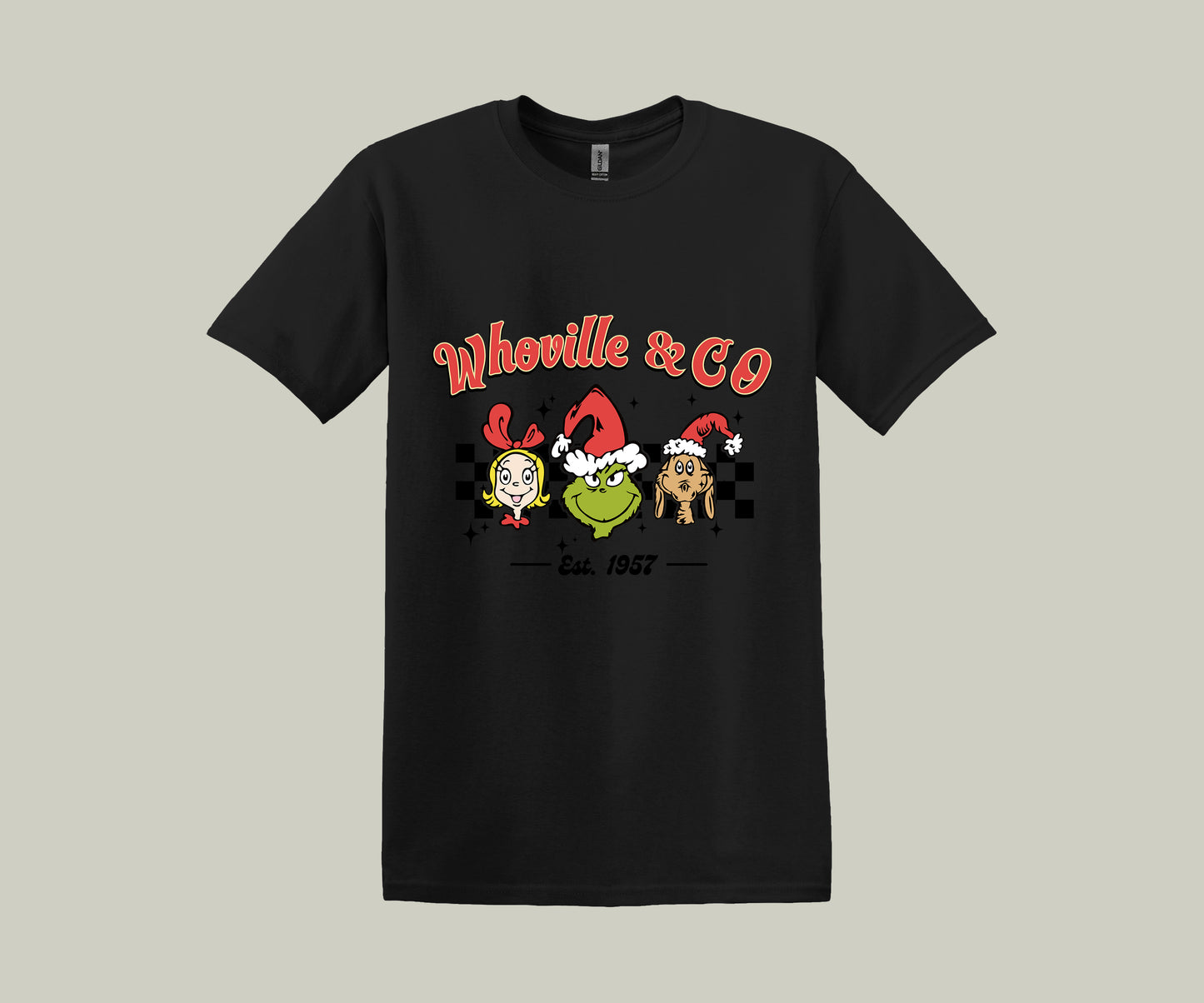 The Grinch Whoville & Co Characters, Christmas Funny Printed Novelty T-Shirt