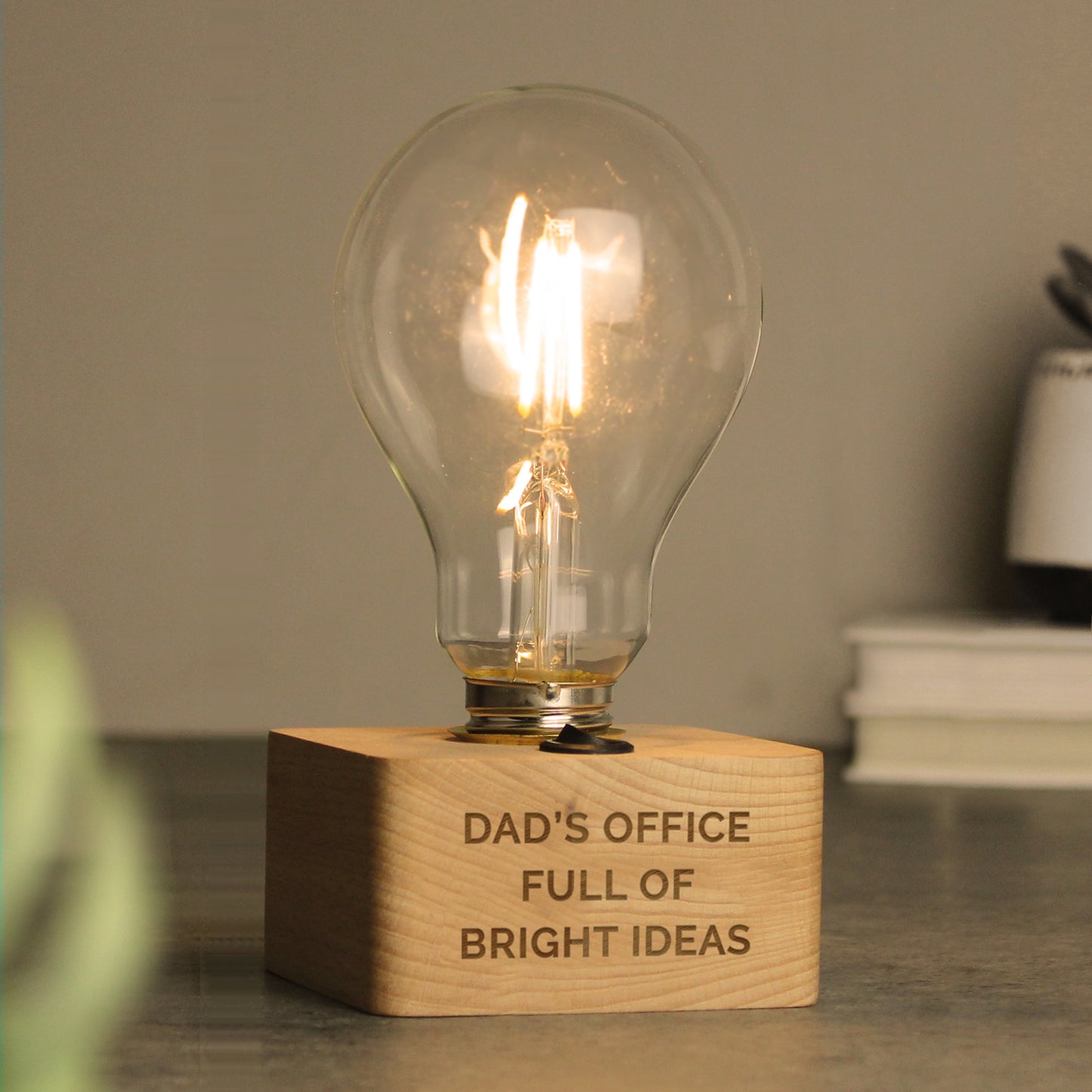 Personalised Message LED Bulb Table Lamp