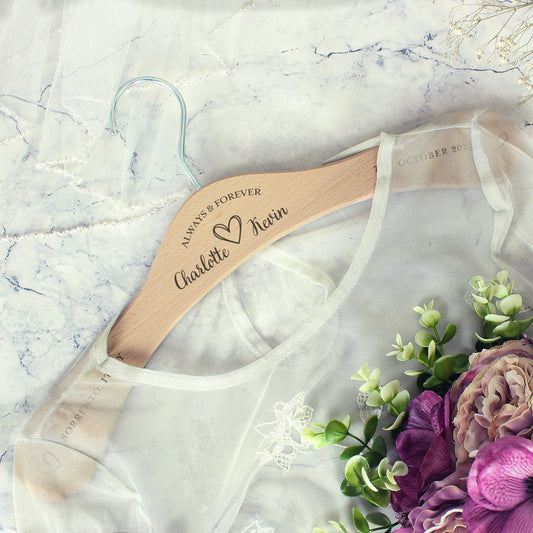 Personalised Always & Forever Wooden Hanger