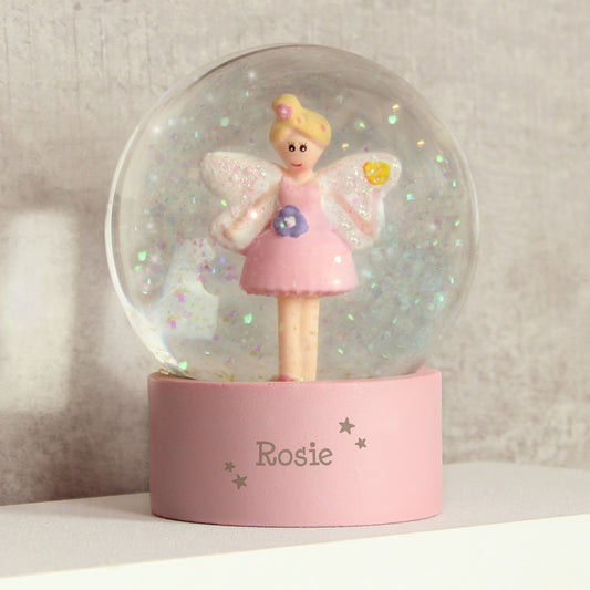 Personalised Fairy Any Name Glitter Snow Globe