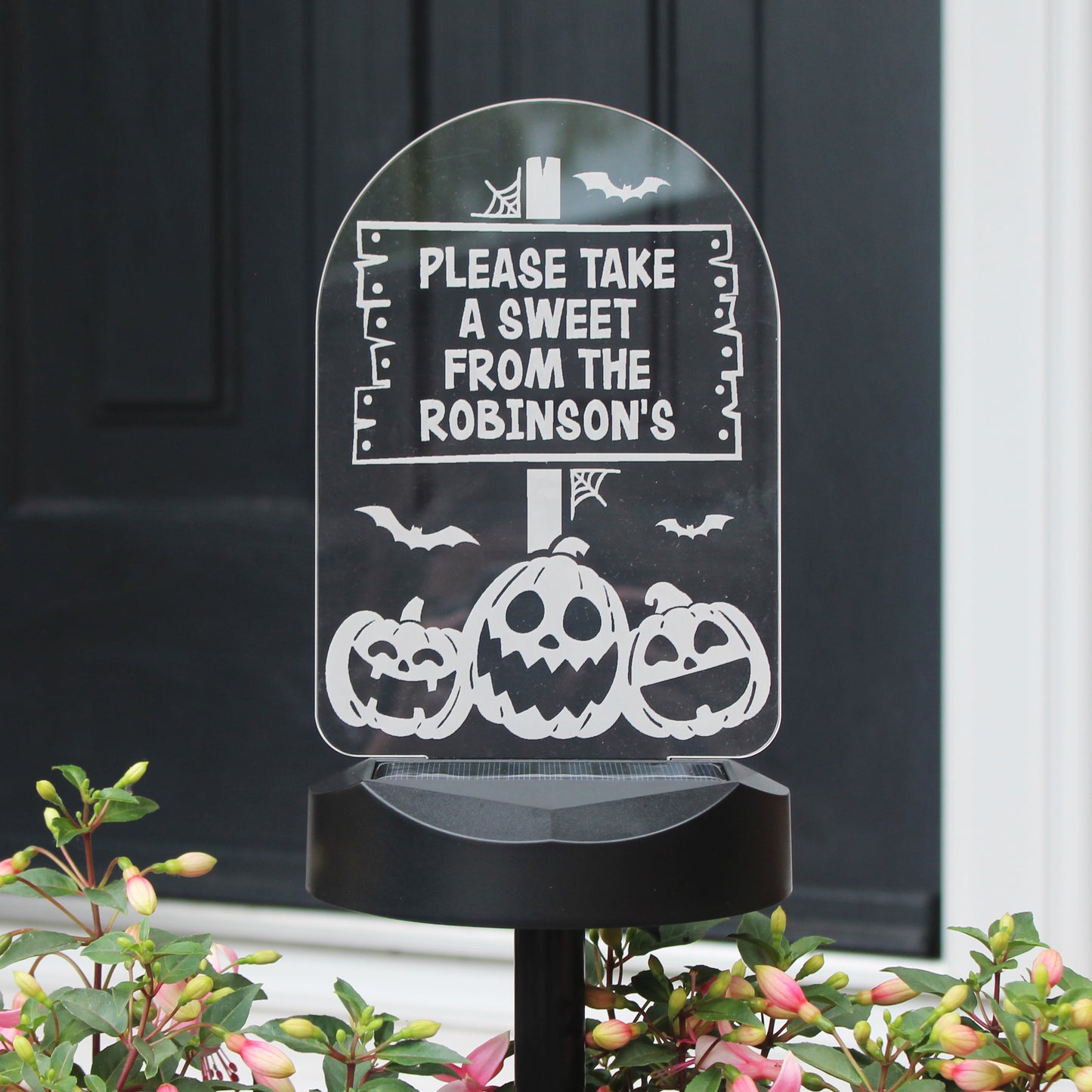 Personalised Pumpkin Patch Halloween Solar Light