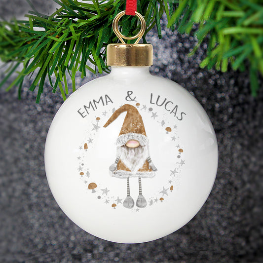 Personalised Christmas Gonk  Bauble