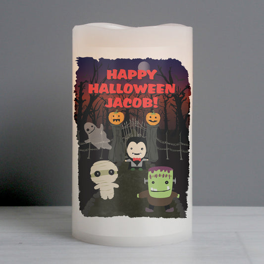 Personalised Halloween LED Candle