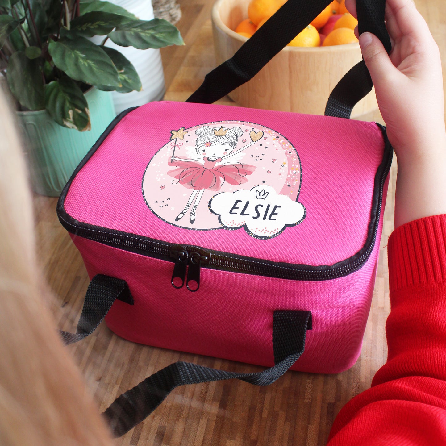 Personalised Fairy Pink Lunch Bag