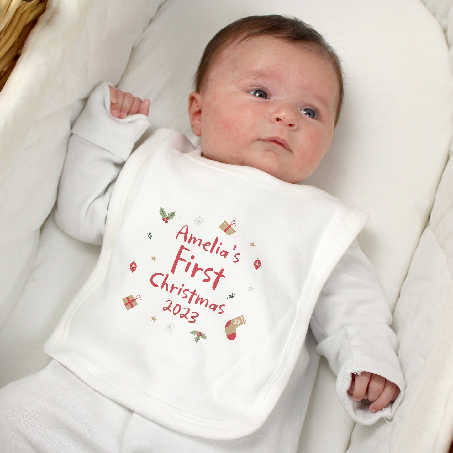 Personalised First Christmas Bib