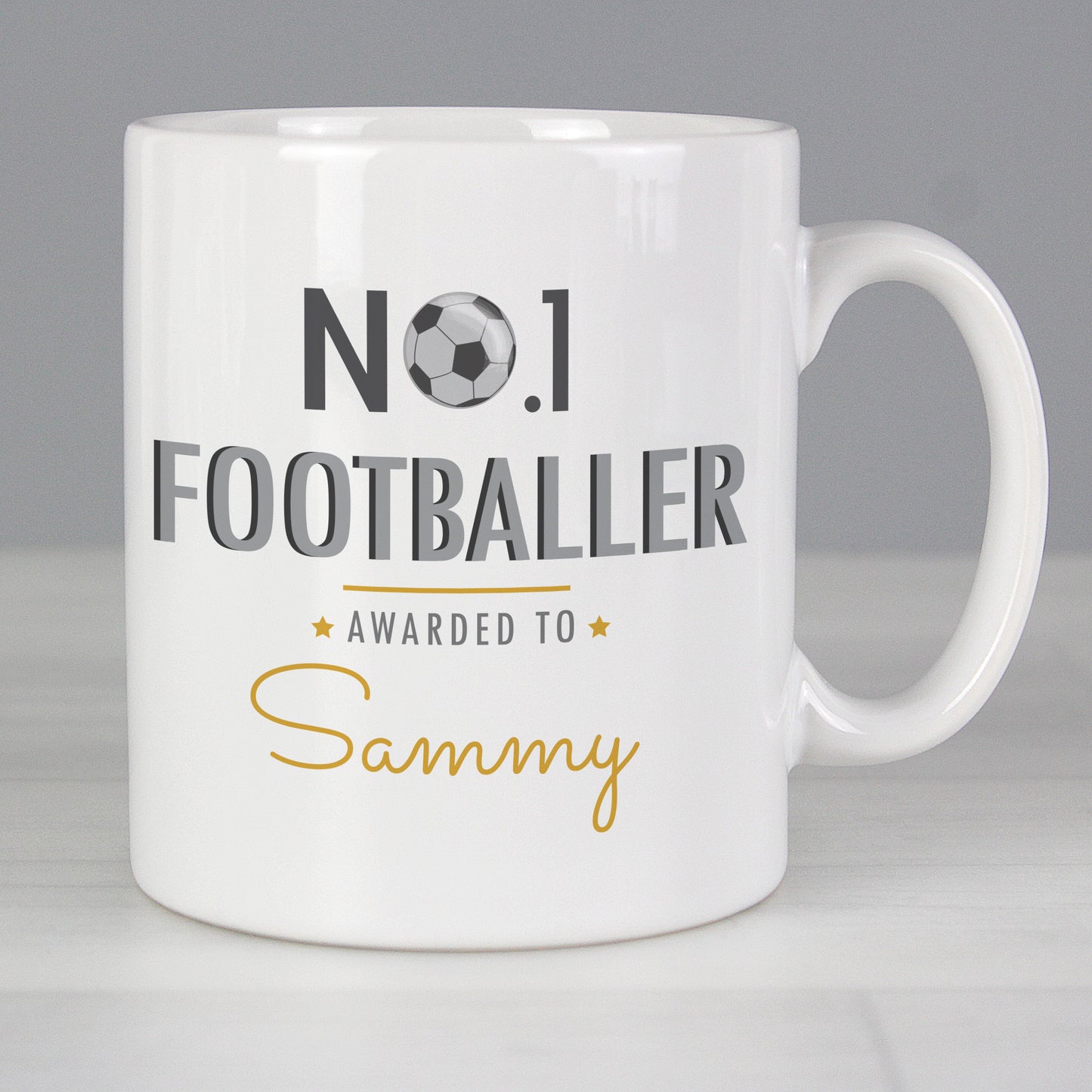 Personalised No.1 Footballer Mug