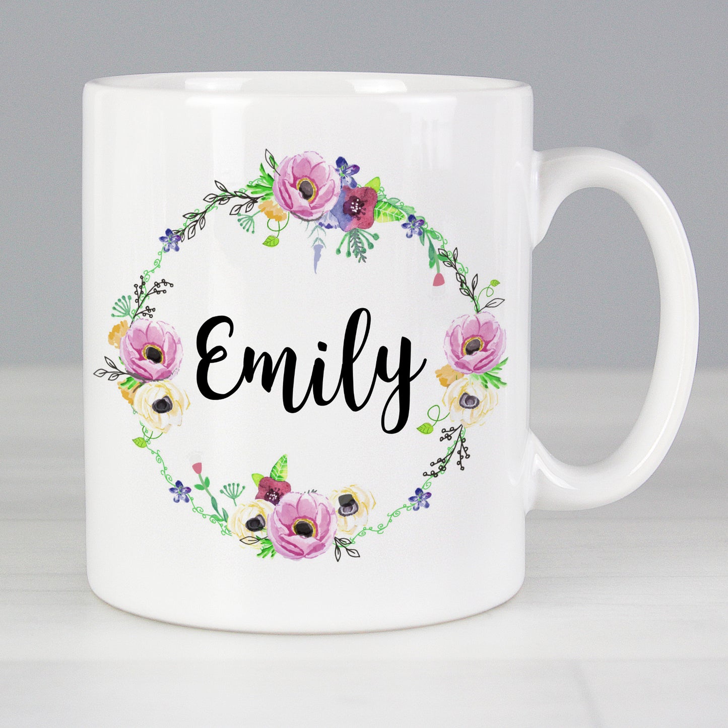 Personalised Floral Mug