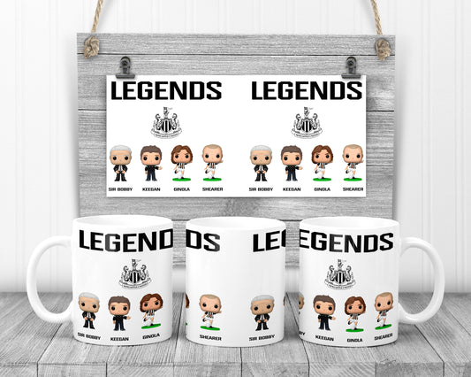 The Legends Sir Bobby, Keegan, Ginola and Shearer Mug