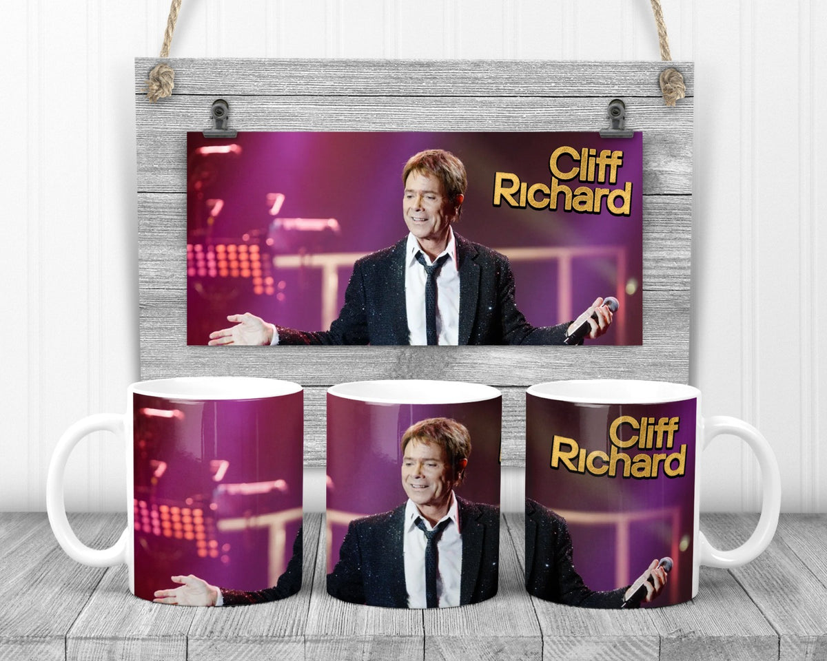 Cliff Richard Mug, 11oz Ceramic Cup, Music Pop Music Gift,