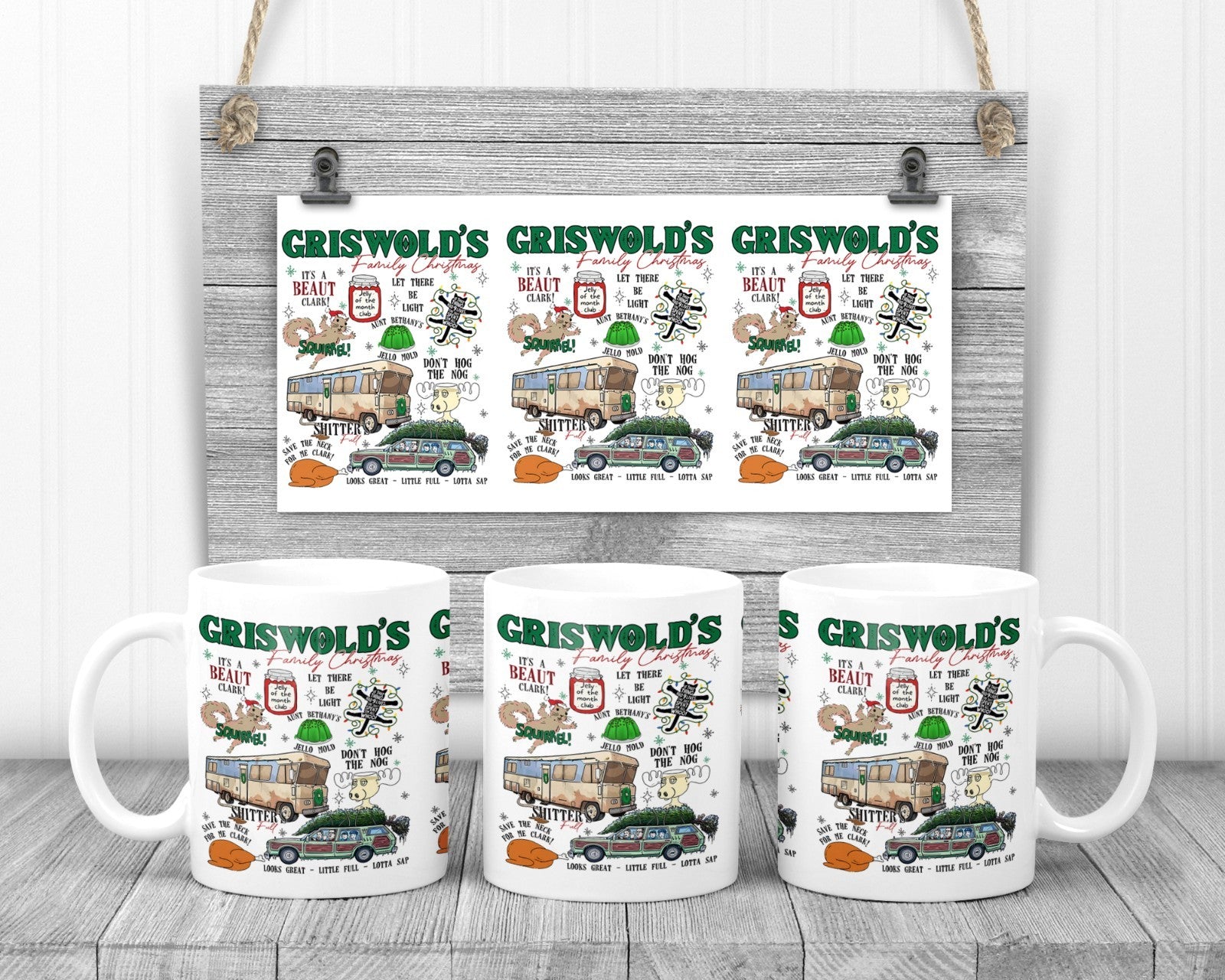 Griswolds CFamily Christmas Mug, 11oz Ceramic Cup,  Movie Fan Gift,