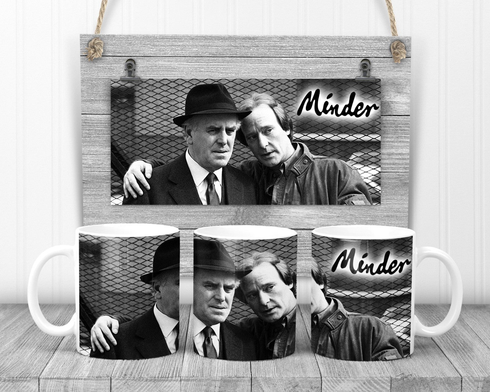 Minder TV SHow Mug, 11oz Ceramic Cup, TV Fan Gift