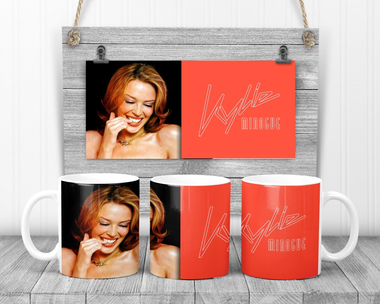 Kylie Minogue Mug, 11oz Ceramic Cup, Pop Music Fan Gift
