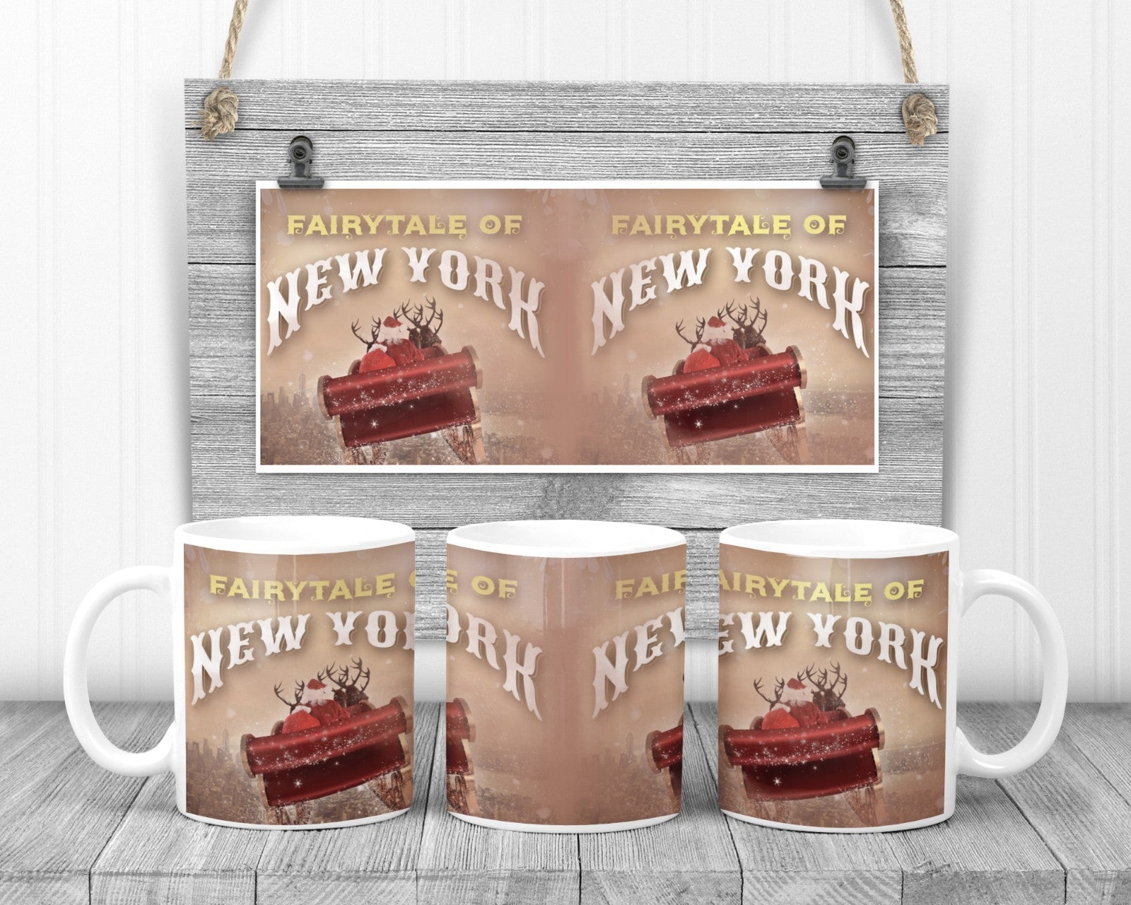 80's Christmas Music Fairytale Of New York Mug , 11oz Ceramic Cup, Fan Gift,