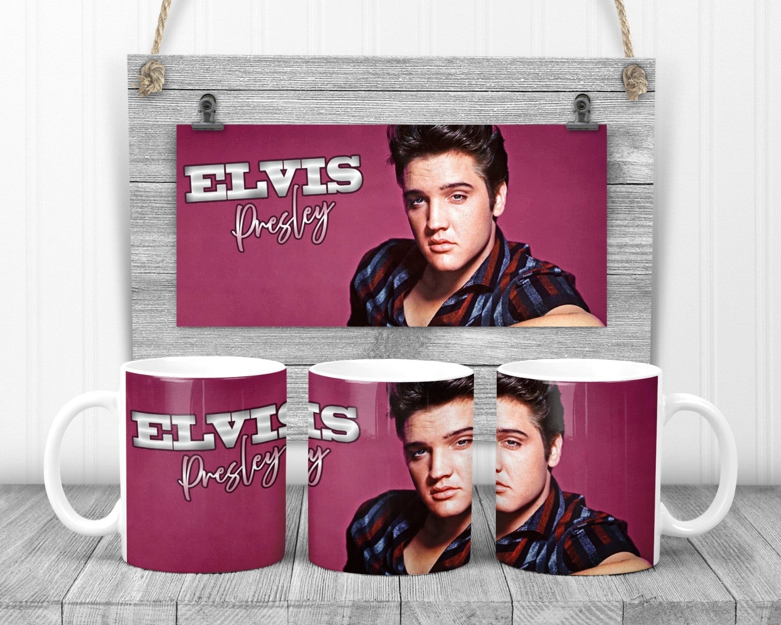 Elvis Presley Music Legend Mug, 11oz Ceramic Cup, Music Fan Gift