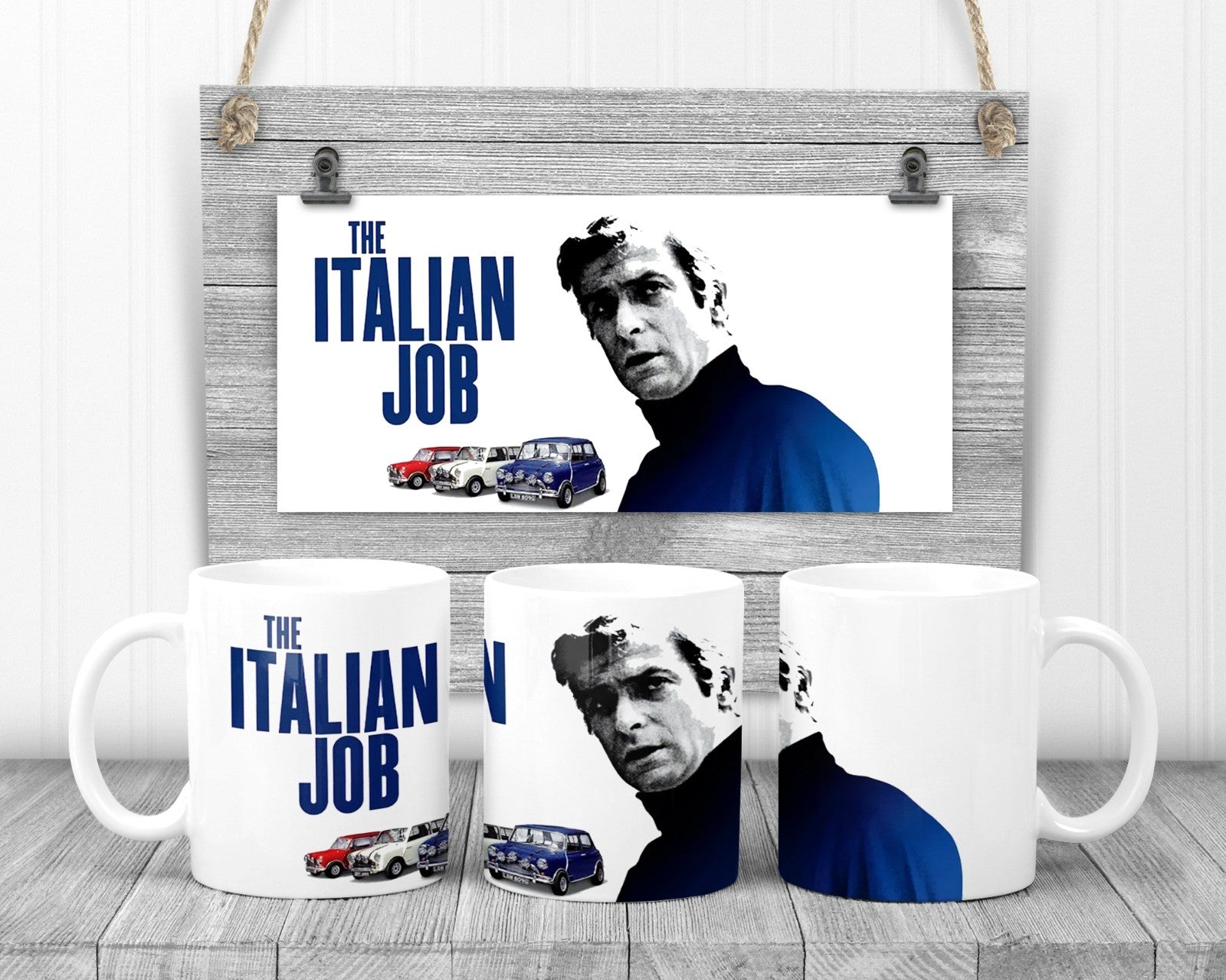 The Classic Italian Job Movie Mug, 11oz Ceramic Cup,  Movie Fan Gift.