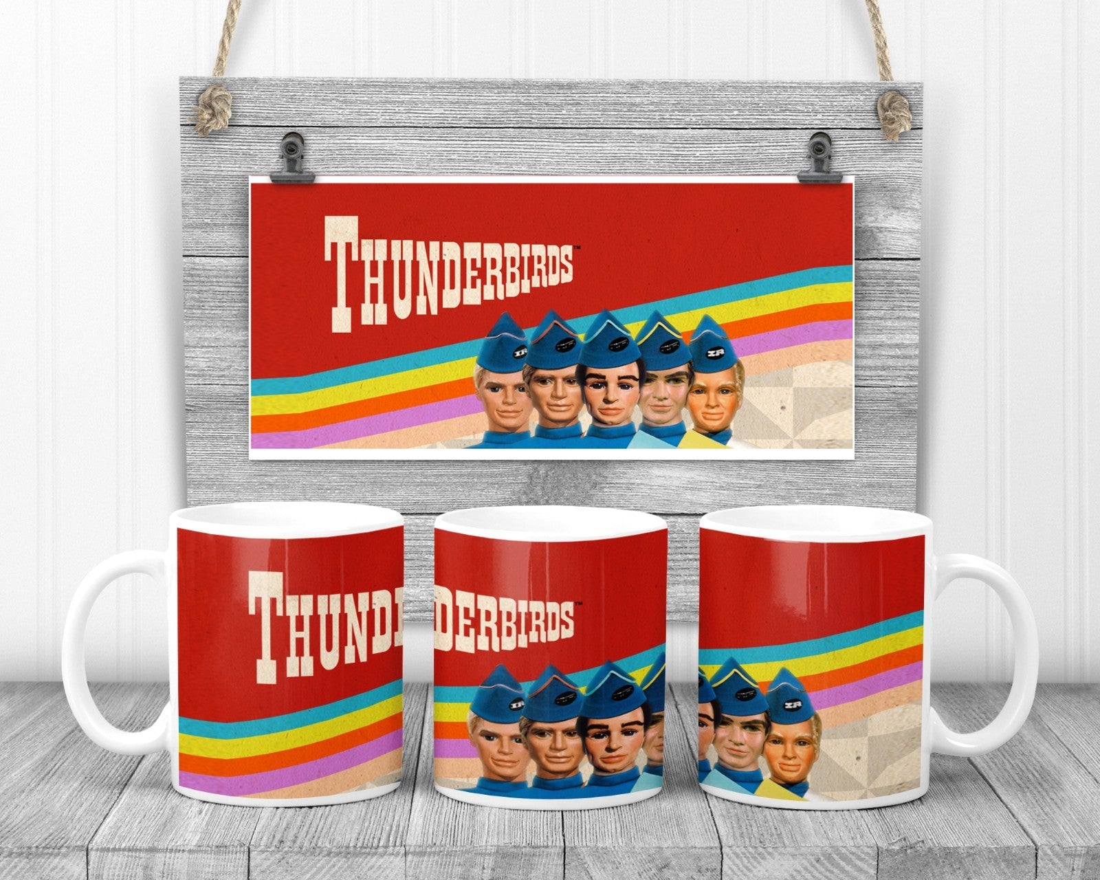 Thunderbirds Classic TV Cult Show Mug, 11oz Ceramic Cup, Classic TV Fan Gift