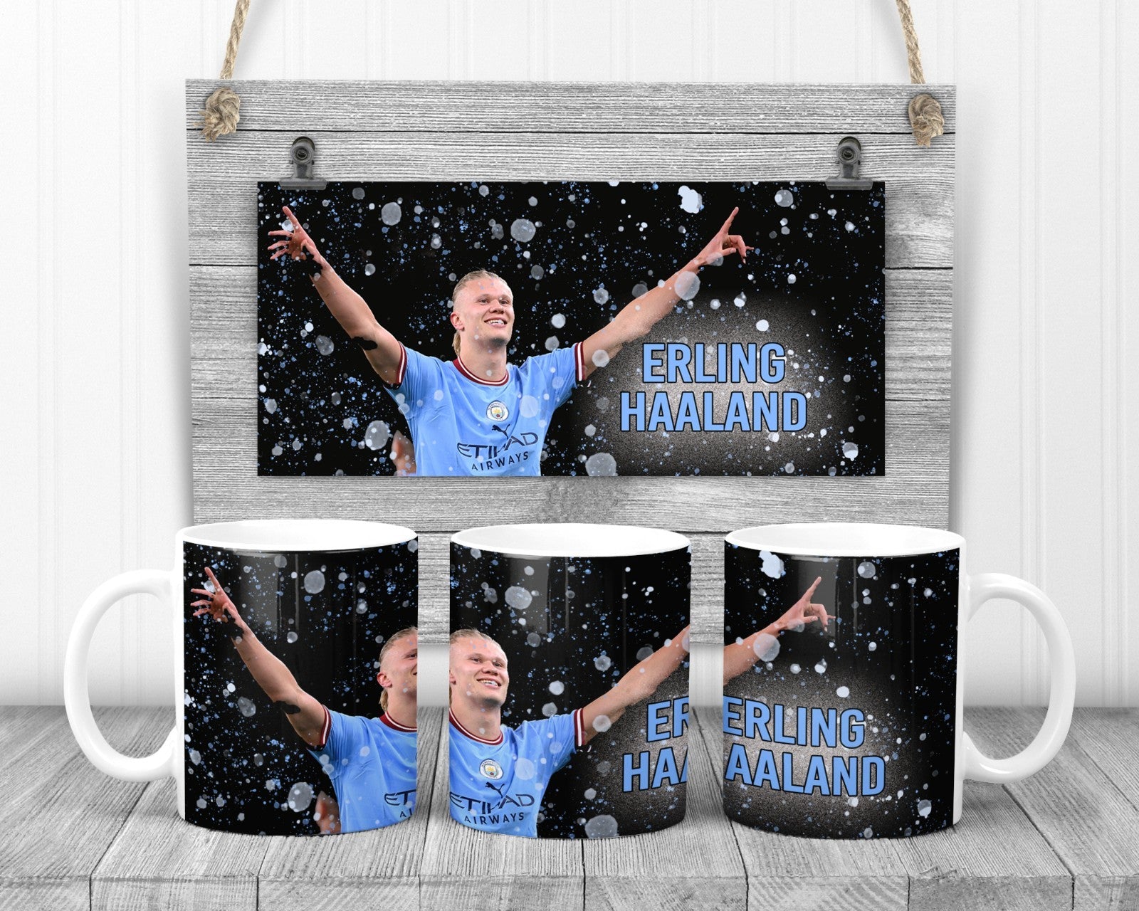 Erling Haaland Footballer Mug, 11oz Ceramic Cup, Football Fan Gift,