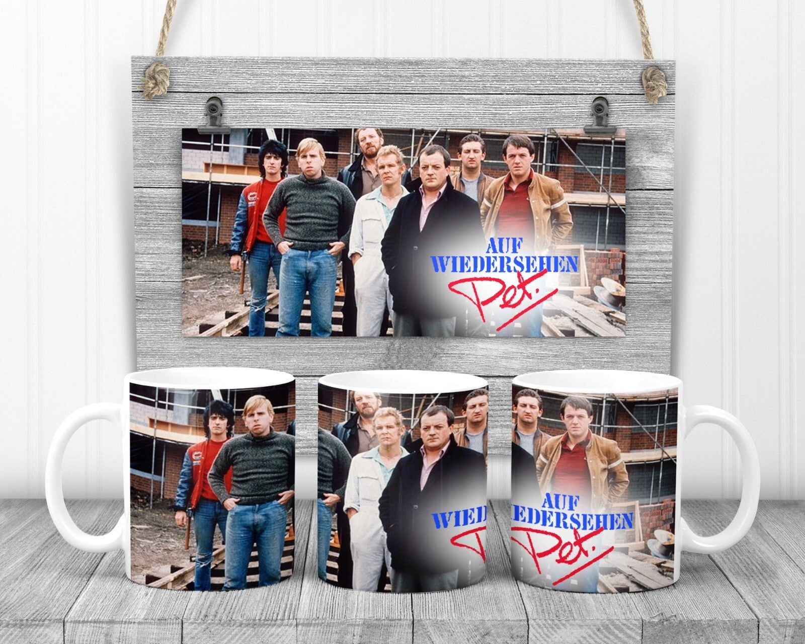 Auf Wiedersehen Pet Mug, 11oz Ceramic Cup, TV Show Fan Gift,