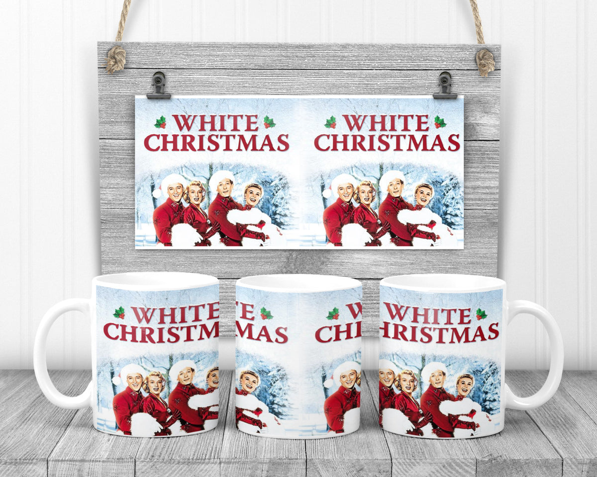 Classic White Christmas Mug, 11oz Ceramic Cup,  Movie Gift