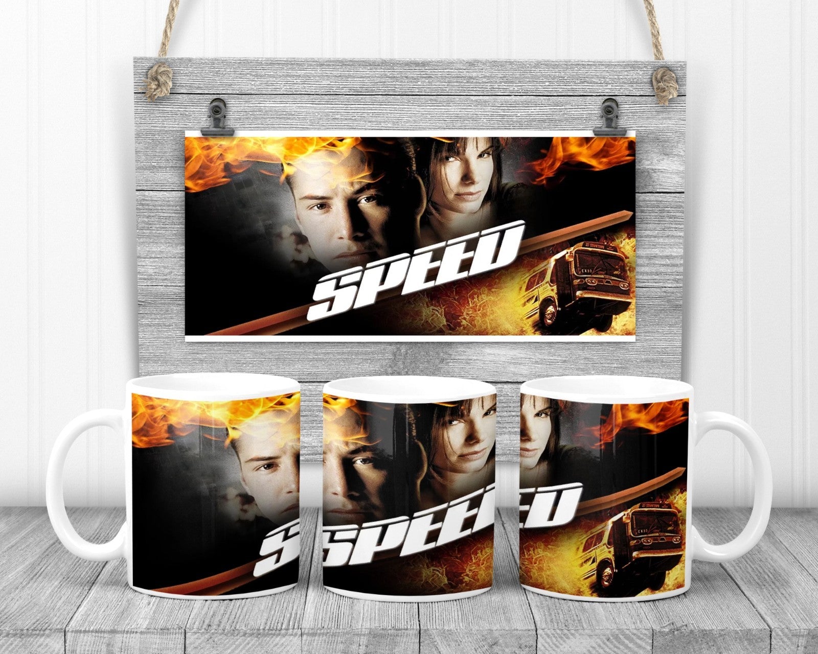 Speed Movie Mug, 11oz Ceramic Cup, Classic Movie Fan Gift