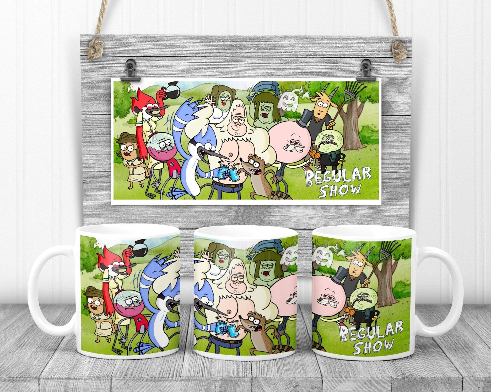 Regular Show In The park Mug, 11oz Ceramic Cup, Comedy Cartoon Fan Gift