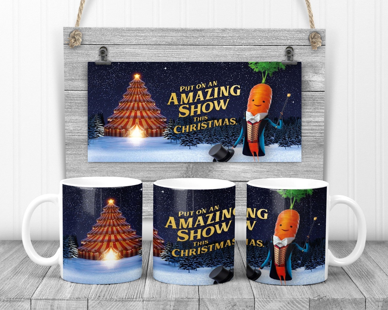 Kevin The Carrot Amazing Show Mug, 11oz Ceramic Cup, TV Fan Gift