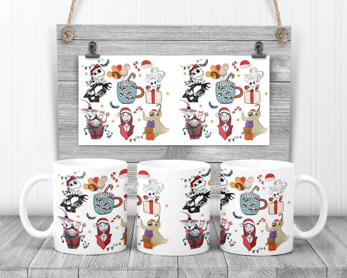 Doodles Nightmare Before Christmas Mug, 11oz Ceramic Cup, Fan Gift,