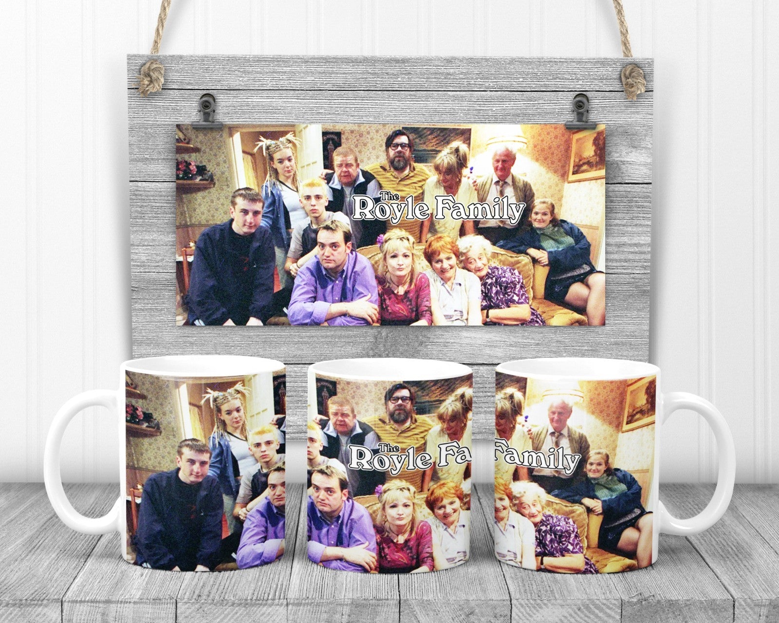 The Royal Family Cast Mug, 11oz Ceramic Cup, TV Comedy Show Fan Gift,