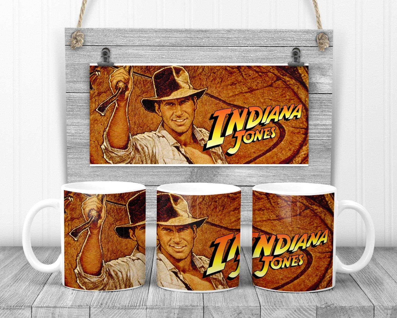 Indiana Jones Movie Mug, 11oz Ceramic Cup, Movie Gift