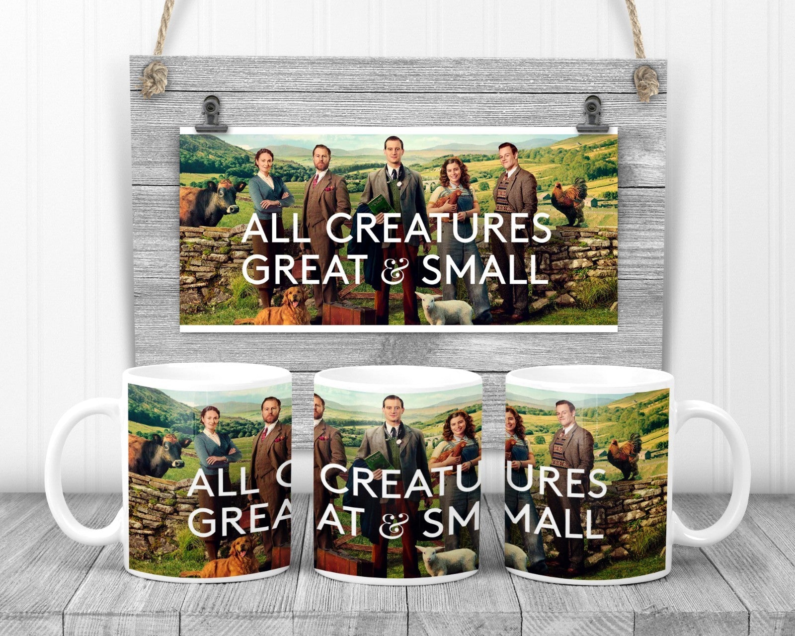 The New All Creatures `Great & Small Mug, 11oz Ceramic Cup, TV Classic Fan Gift
