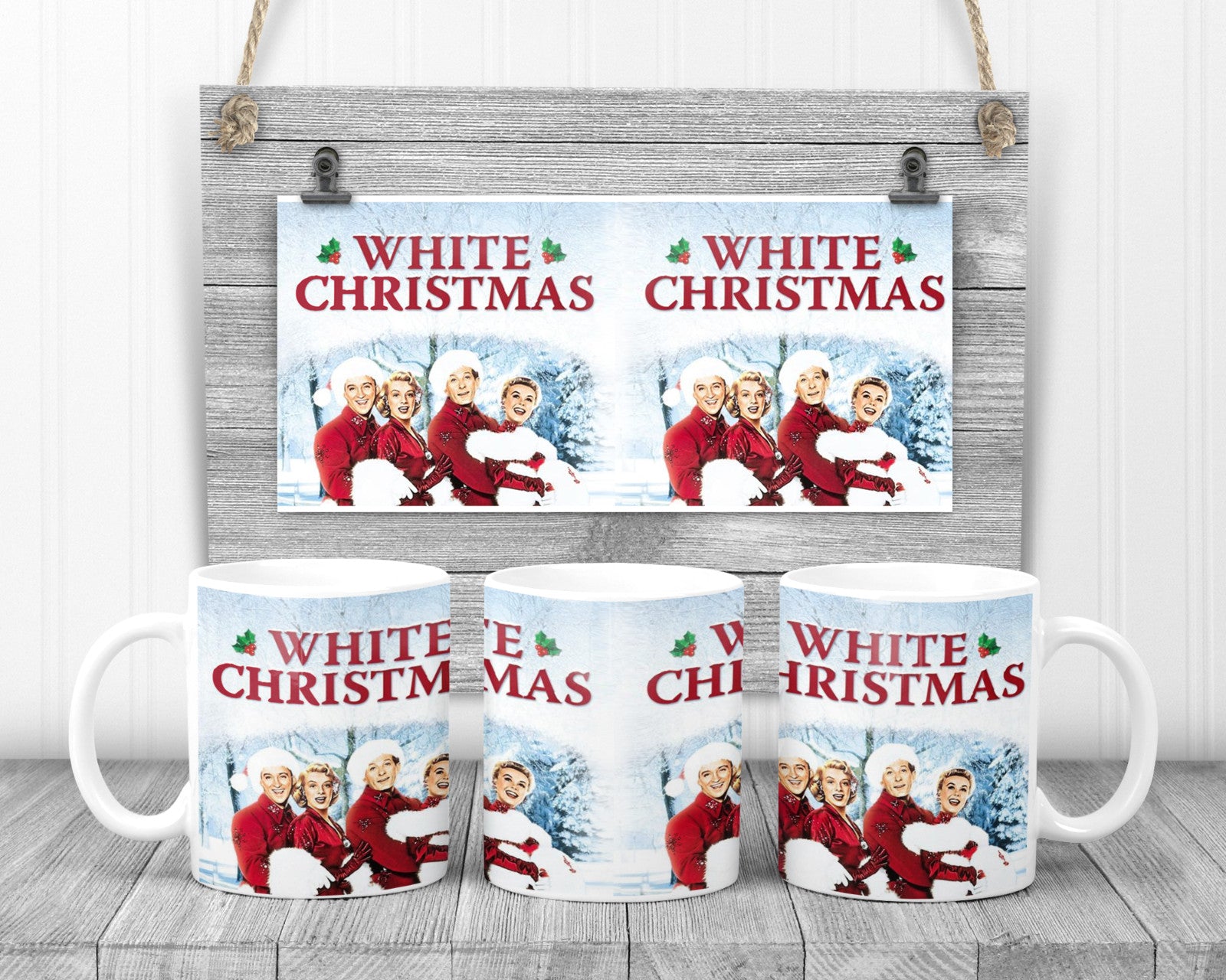 The Classic White Christmas Mug,  11oz Ceramic Cup, TV Show Fan Gift,