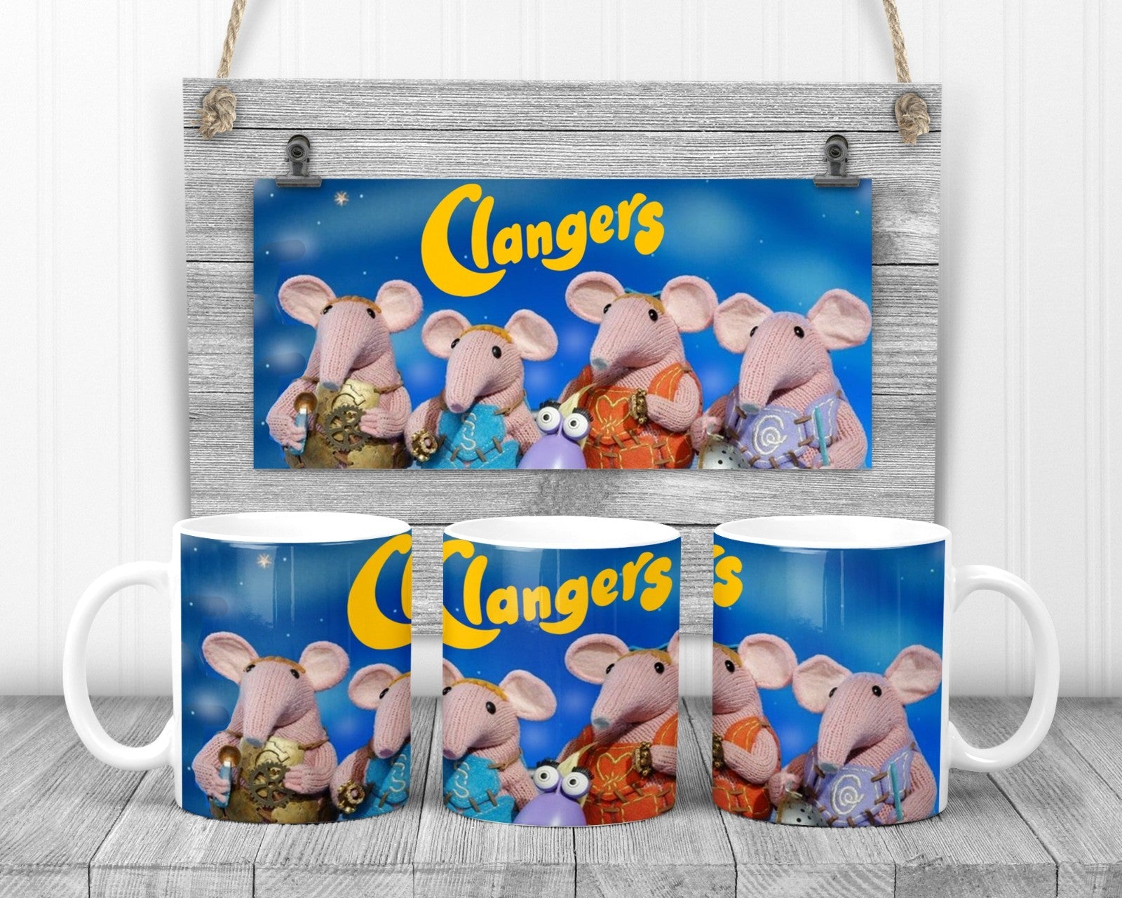 Clangers Cult TV Mug, 11oz Ceramic Cup, Retro Fan Gift
