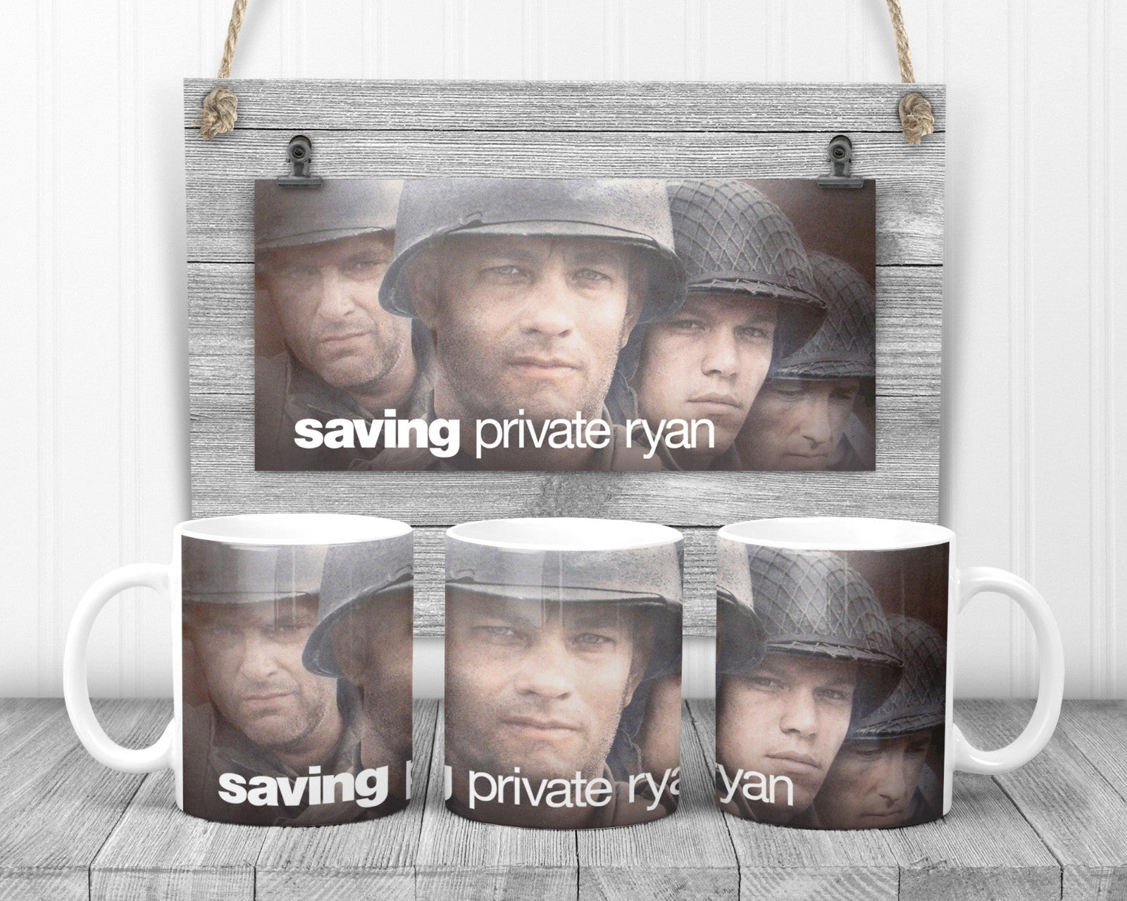 Saving Private Ryan Movie Mug, 11oz Ceramic Cup, Tom Hanks Movie Fan Gift.