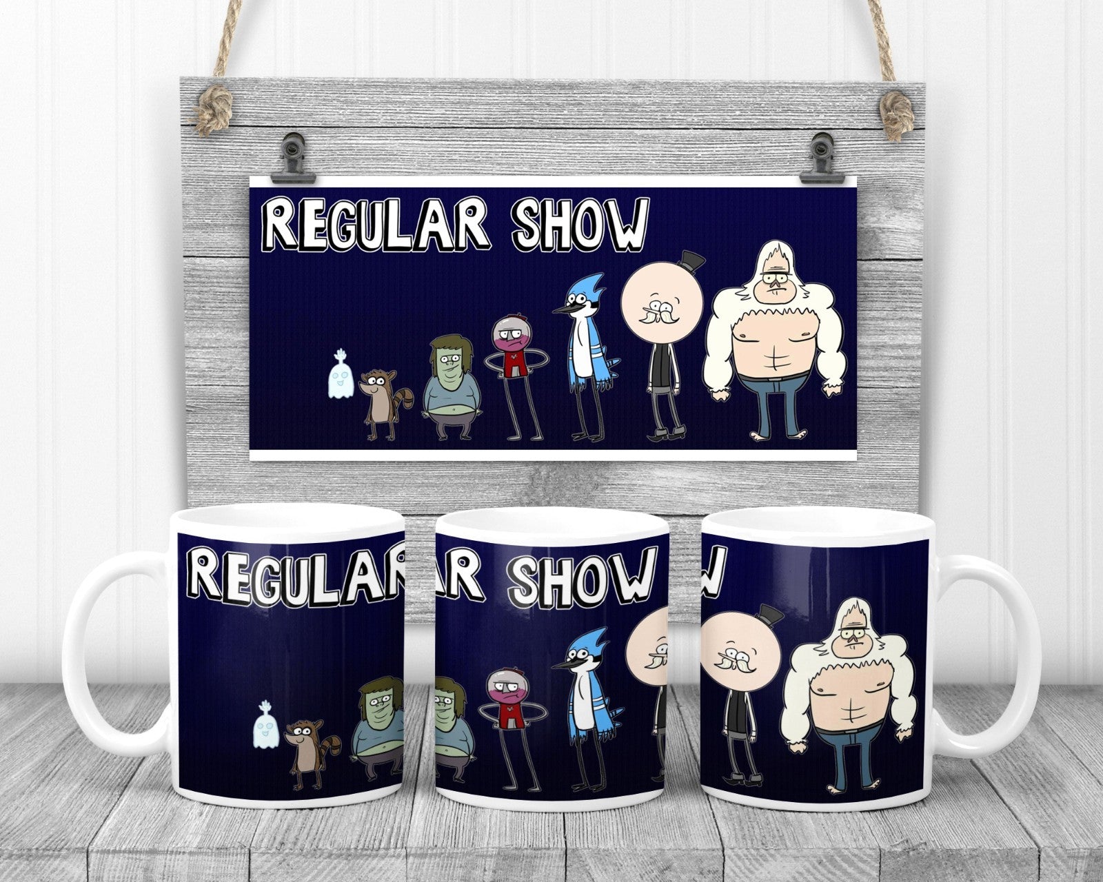 Regular Show Mug, 11oz Ceramic Cup, Comedy Cartoon Fan Gift