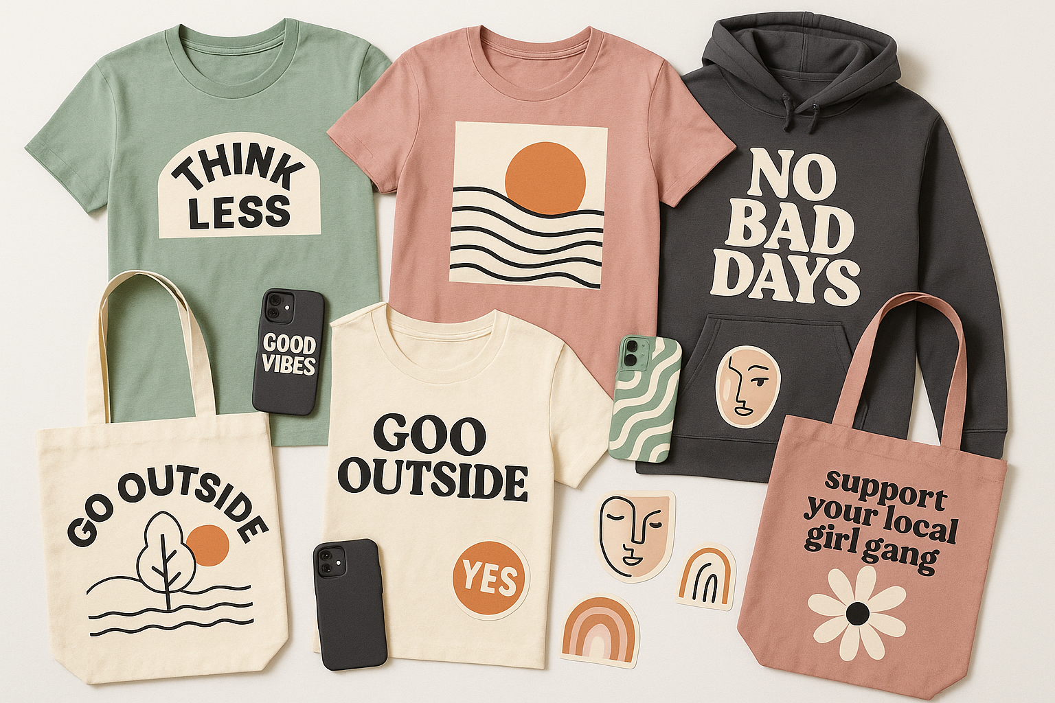 trendy printed merchandise